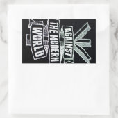 Sticker Rectangulaire contre le monde moderne (Sac)