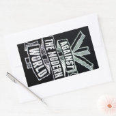 Sticker Rectangulaire contre le monde moderne (Enveloppe)