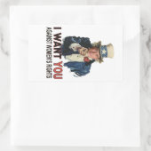 Sticker Rectangulaire Contre les droits de la femme (Sac)