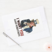 Sticker Rectangulaire Contre les droits de la femme (Enveloppe)