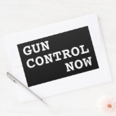 Sticker Rectangulaire Contrôle d'arme maintenant, couleur arrière - plan (Enveloppe)
