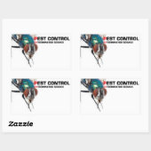 Sticker Rectangulaire Contrôle des parasites (Feuille)