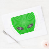 Sticker Rectangulaire Contrôle mental de la tête de l'Alien (Enveloppe)