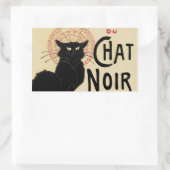 Sticker Rectangulaire Conversation Noir~Chat noir (Sac)