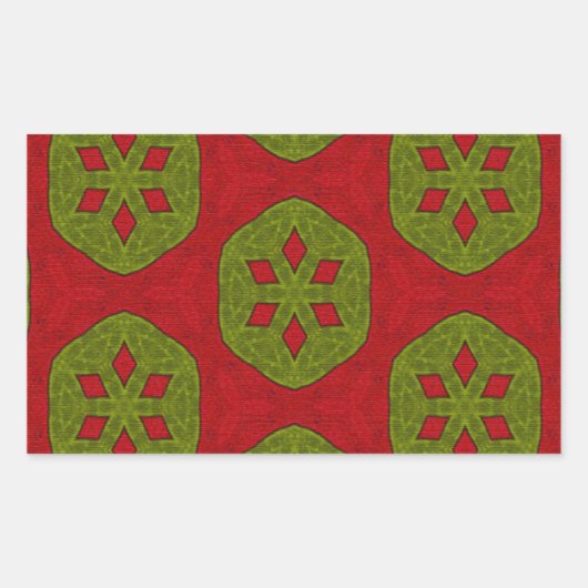 Sticker Rectangulaire Cookie de Noël (Devant)