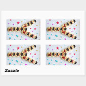 Sticker Rectangulaire Cookies chocolat de Noël enneigés (Feuille)