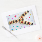 Sticker Rectangulaire Cookies chocolat de Noël enneigés (Enveloppe)