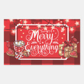 Sticker Rectangulaire Cookies et cacao Joyer Noël (Devant)