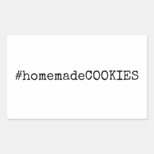 Sticker Rectangulaire #cookies maison