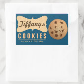 Sticker Rectangulaire Cookies Naturels | Faits Maison | Gourmet | Faits (Sac)