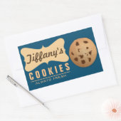 Sticker Rectangulaire Cookies Naturels | Faits Maison | Gourmet | Faits (Enveloppe)