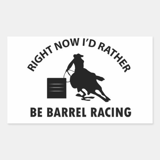Sticker Rectangulaire Cool BARREL RACING conceptions (Devant)