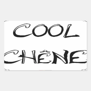 Sticker Rectangulaire COOL CHÊNE - Jeux de Mots - Francois Ville