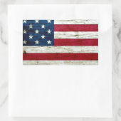 Sticker Rectangulaire Cool Distressed American (Sac)