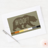 Sticker Rectangulaire Cool Gay Bears Fierté Bear Fierté Drapeau WOOF (Enveloppe)