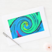 Sticker Rectangulaire Cool I Love Hawaii : Floral Pop Art motif Design (Enveloppe)