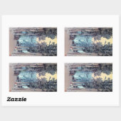 Sticker Rectangulaire Cool japonais classique Hiroshi Tada peinture fore (Feuille)