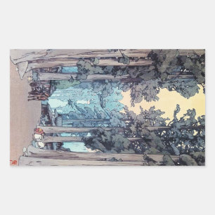 Sticker Rectangulaire Cool japonais classique Hiroshi Tada peinture fore