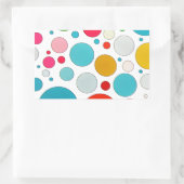 Sticker Rectangulaire Cool mignon bulles de taille différente et pois (Sac)