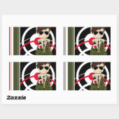 Sticker Rectangulaire Cool Mod Boy à Parka (Feuille)