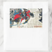 Sticker Rectangulaire Cool oriental classique japonais samouraï guerrier (Sac)