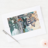 Sticker Rectangulaire Cool oriental Hiroshi Yoshida japonais Shrine art (Enveloppe)