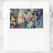 Sticker Rectangulaire Cool oriental japonais ancien légendaire général (Sac)