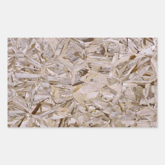 Sticker Rectangulaire Cool OSB Construction Plywood Texture Imprimer (Devant)