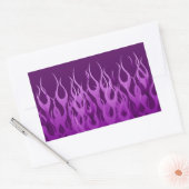 Sticker Rectangulaire Cool Purple Racing Flames Design (Enveloppe)