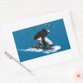 Sticker Rectangulaire Cool Snow Boarder Hiver Sports Thème (Enveloppe)