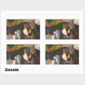 Sticker Rectangulaire Cool traditionnel japonais bois classique geisha (Feuille)