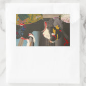 Sticker Rectangulaire Cool traditionnel japonais bois classique geisha (Sac)