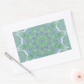Sticker Rectangulaire Cool vert motif floral (Enveloppe)
