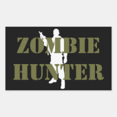 Sticker Rectangulaire Cool ZOMBIE HUNTER (Devant)