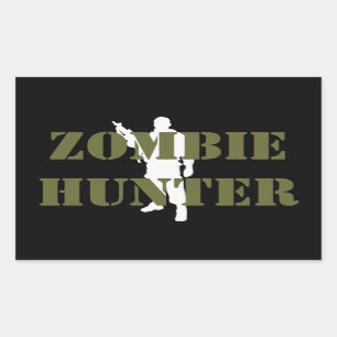 Sticker Rectangulaire Cool ZOMBIE HUNTER