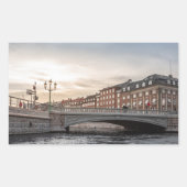 Sticker Rectangulaire Copenhague Danemark (Devant)