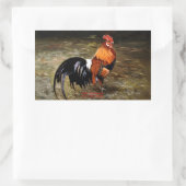 Sticker Rectangulaire Coq/Gaulois/Rooster (Sac)