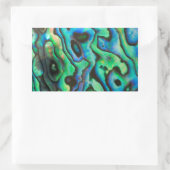 Sticker Rectangulaire Coquille d'ormeau bleu azur (Sac)