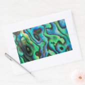 Sticker Rectangulaire Coquille d'ormeau bleu azur (Enveloppe)