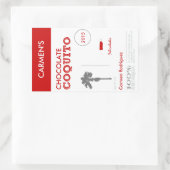 Sticker Rectangulaire Coquito de Porto Rico Rojo (Sac)