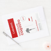 Sticker Rectangulaire Coquito de Porto Rico Rojo (Enveloppe)