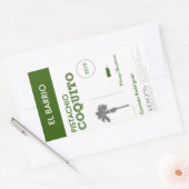 Sticker Rectangulaire Coquito portoricain vert fait sur commande (Enveloppe)