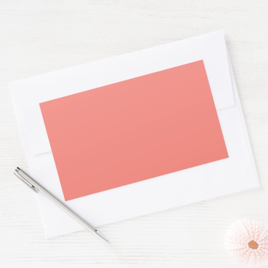Sticker Rectangulaire Corail rose (Enveloppe)