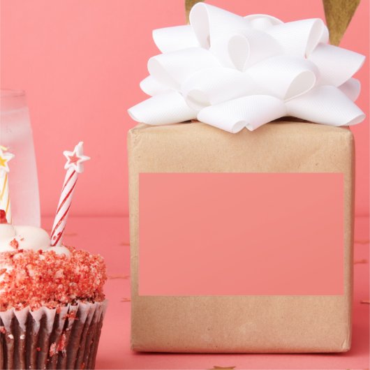 Sticker Rectangulaire Corail rose (Fête)