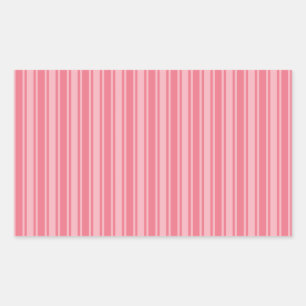 Sticker Rectangulaire Coral rose bonbons rayures