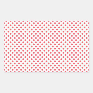 Sticker Rectangulaire Coral rose Pois par Shirley Taylor