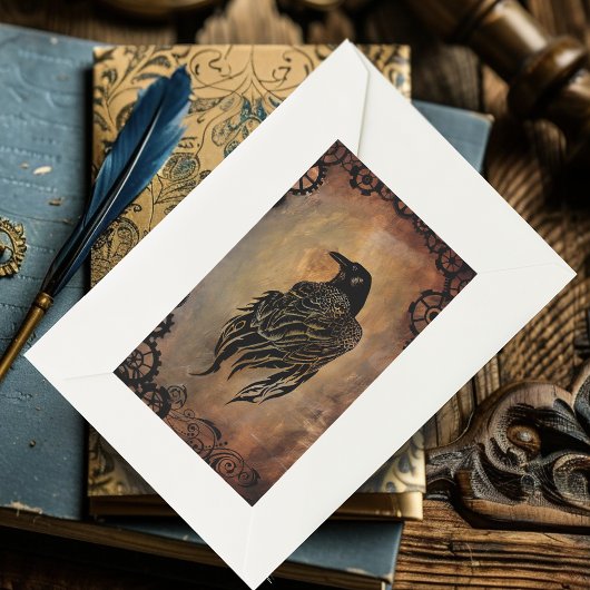 Sticker Rectangulaire Corbeau