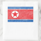 Sticker Rectangulaire Corée du Nord (Sac)