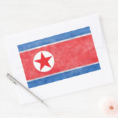 Sticker Rectangulaire Corée du Nord (Enveloppe)