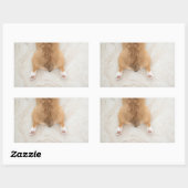 Sticker Rectangulaire corgi butt (Feuille)
